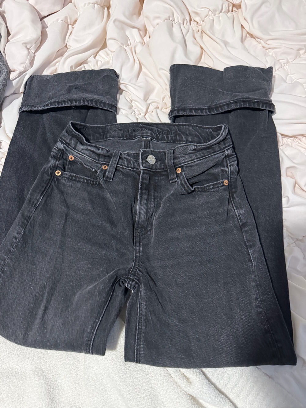 American Eagle Outfitters Black Straight Leg Jeans